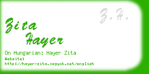 zita hayer business card